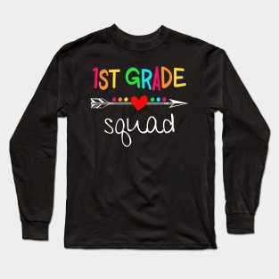 1st Grade Squad First Teacher Student Team Back To School Shirt Long Sleeve T-Shirt